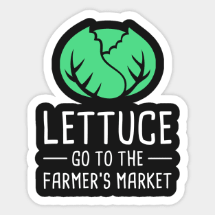 Lettuce Go To The Farmer's Market Sticker